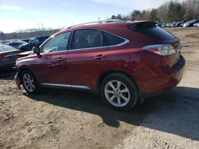 2T2BK1BA6BC091925 - 2011 LEXUS RX 350 RED photo 2