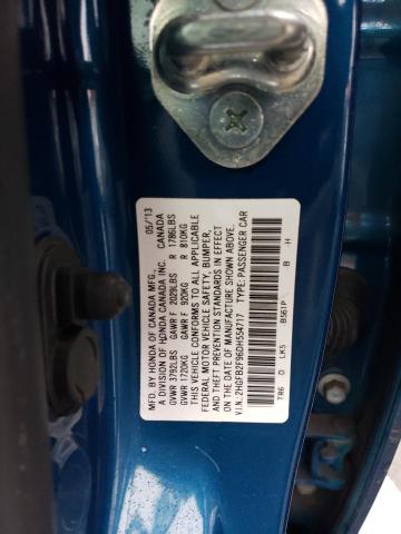 2HGFB2F96DH554717 - 2013 HONDA CIVIC EXL BLUE photo 12