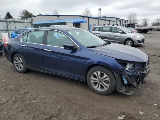 1HGCR2F30DA203617 - 2013 HONDA ACCORD LX BLUE photo 4