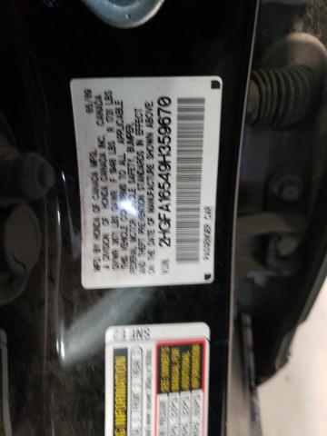 2HGFA16549H359670 - 2009 HONDA CIVIC LX BLACK photo 12