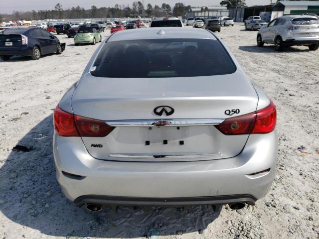 JN1BV7ARXEM702880 - 2014 INFINITI Q50 BASE SILVER photo 6