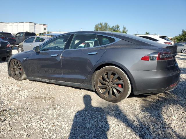 5YJSA1H28EFP66441 - 2014 TESLA MODEL S GRAY photo 2