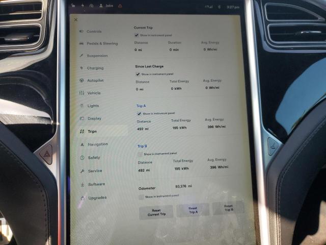 5YJSA1H28EFP66441 - 2014 TESLA MODEL S GRAY photo 9