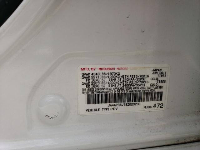 JA4AP3AU7BZ020290 - 2011 MITSUBISHI OUTLANDER ES Ağ foto 13