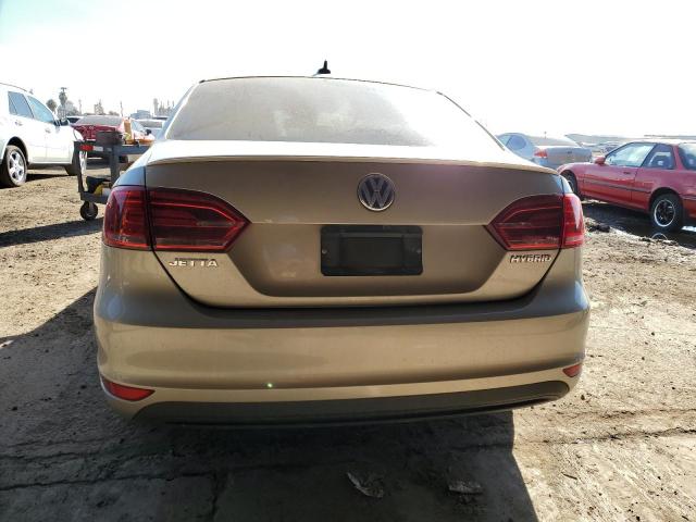 3VW637AJ3DM227166 - 2013 VOLKSWAGEN JETTA HYBRID BEIGE photo 6