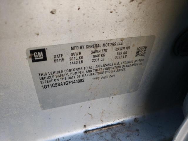 1G11C5SA1GF144882 - 2016 CHEVROLET MALIBU LIM LT 银色 照片 12