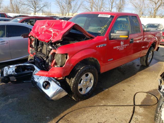 1FTFX1ET8BKD82459 - 2011 FORD F150 SUPER CAB RED photo 1