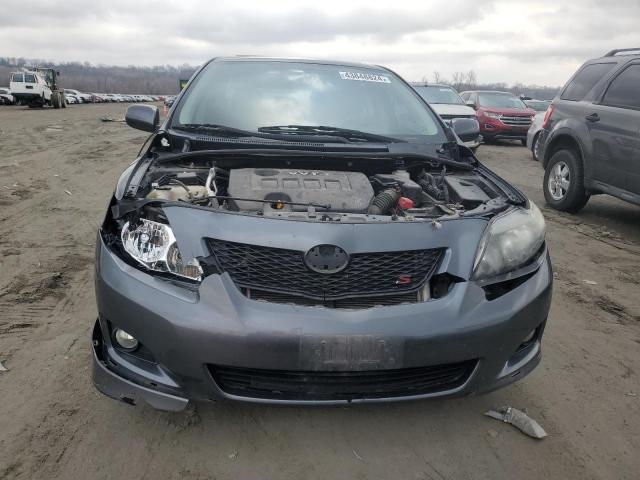 2T1BU4EE0AC505956 - 2010 TOYOTA COROLLA BASE GRAY photo 5