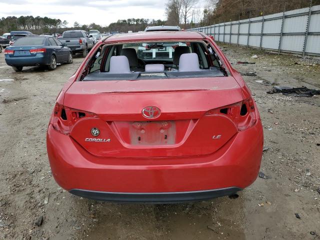 2T1BURHE1FC351094 - 2015 TOYOTA COROLLA L RED photo 6