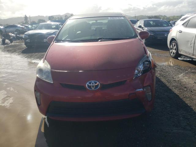 JTDKN3DU2D1722370 - 2013 TOYOTA PRIUS RED photo 5