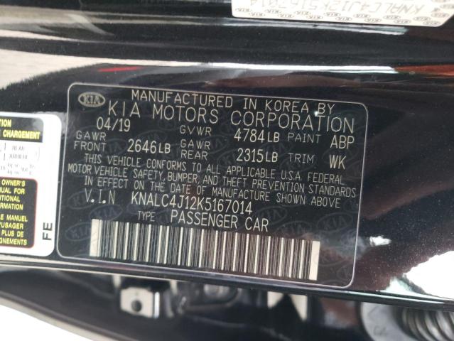 KNALC4J12K5167014 - 2019 KIA CADENZA LUXURY BLACK photo 13