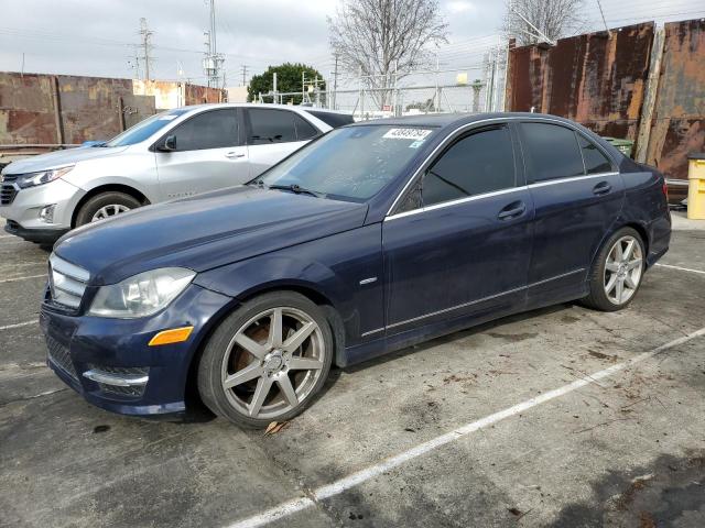 WDDGF4HB3CA718625 - 2012 MERCEDES-BENZ C 250 BLUE photo 1