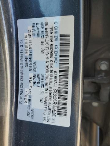 3MZBM1V76FM228242 - 2015 MAZDA 3 TOURING GRAY photo 12