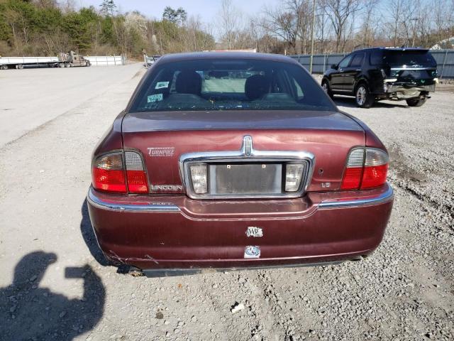 1LNHM86S74Y611189 - 2004 LINCOLN LS Bordo foto 6