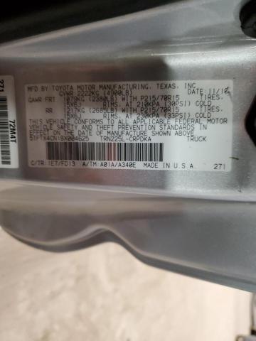 5TFTX4CN1BX004625 - 2011 TOYOTA TACOMA ACCESS CAB ვერცხლისფერი ფოტო 12