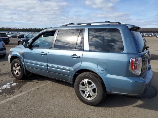 2HKYF18776H527330 - 2006 HONDA PILOT EX BLUE photo 2