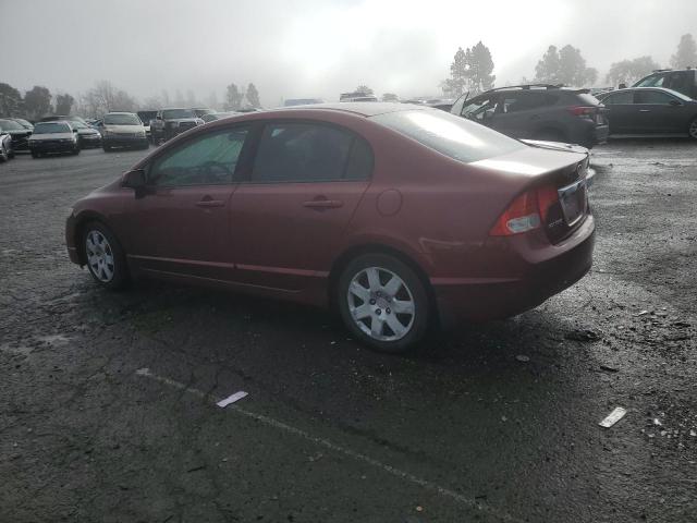 19XFA16529E033134 - 2009 HONDA CIVIC LX BURGUNDY photo 2