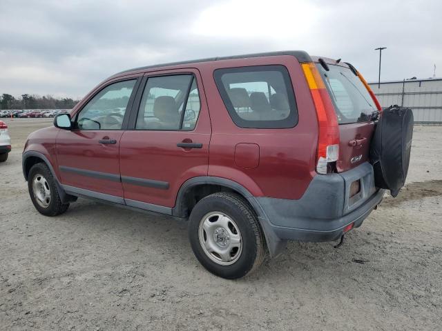 SHSRD68414U203145 - 2004 HONDA CR-V LX MAROON photo 2