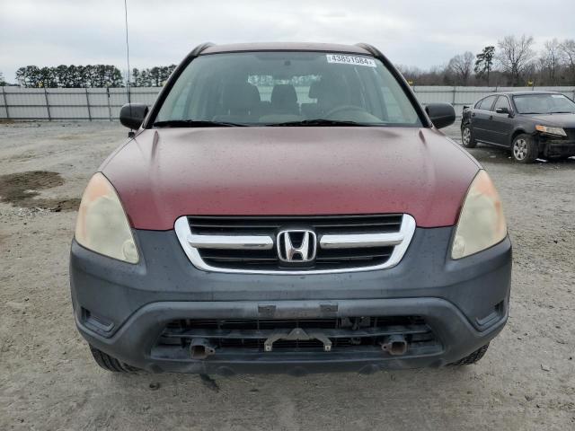 SHSRD68414U203145 - 2004 HONDA CR-V LX MAROON photo 5