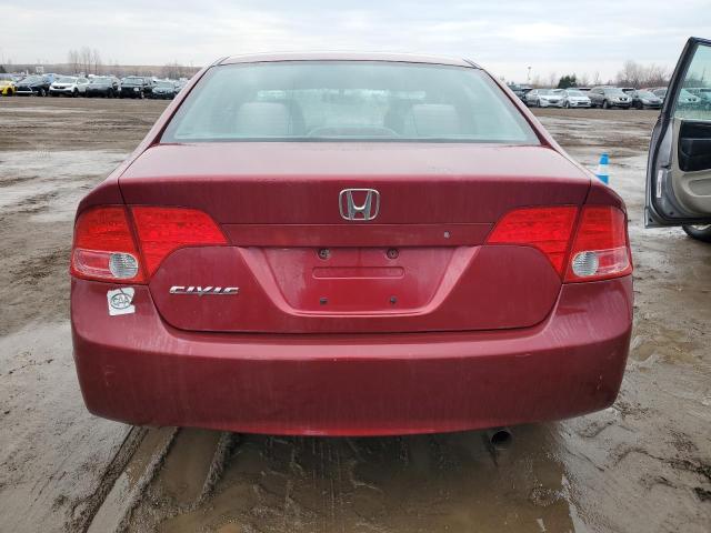 1HGFA16456L811194 - 2006 HONDA CIVIC LX MAROON photo 6