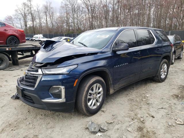 1GNERFKW3NJ105978 - 2022 CHEVROLET TRAVERSE LS BLUE photo 1