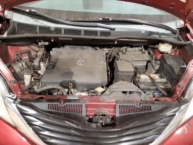 5TDJK3DC6BS015025 - 2011 TOYOTA SIENNA LE RED photo 12