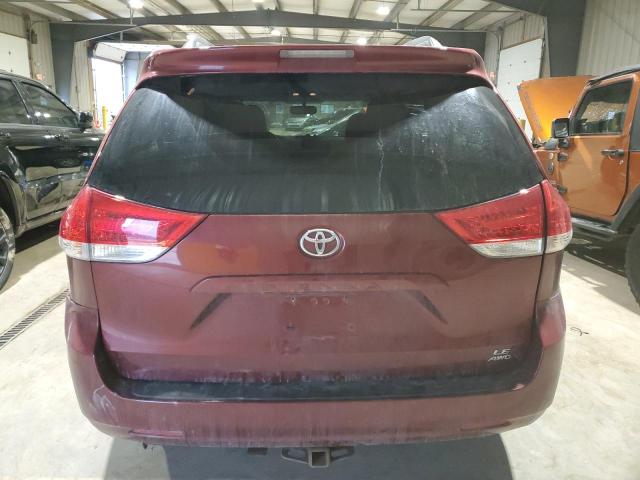 5TDJK3DC6BS015025 - 2011 TOYOTA SIENNA LE RED photo 6