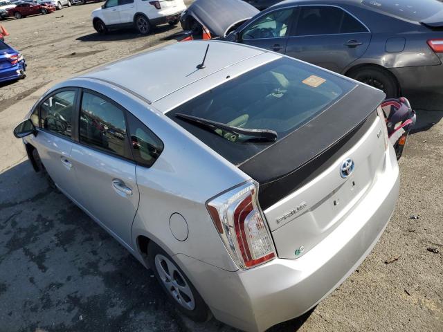 JTDKN3DUXC5512333 - 2012 TOYOTA PRIUS SILVER photo 2