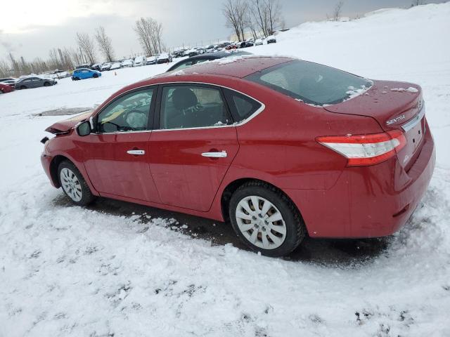 3N1AB7AP4DL712171 - 2013 NISSAN SENTRA S RED photo 2