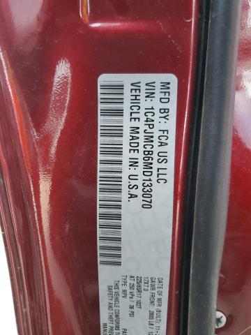 1C4PJMCB6MD133070 - 2021 JEEP CHEROKEE LATITUDE RED photo 13