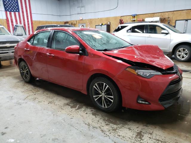 2T1BURHE1HC852313 - 2017 TOYOTA COROLLA L RED photo 4