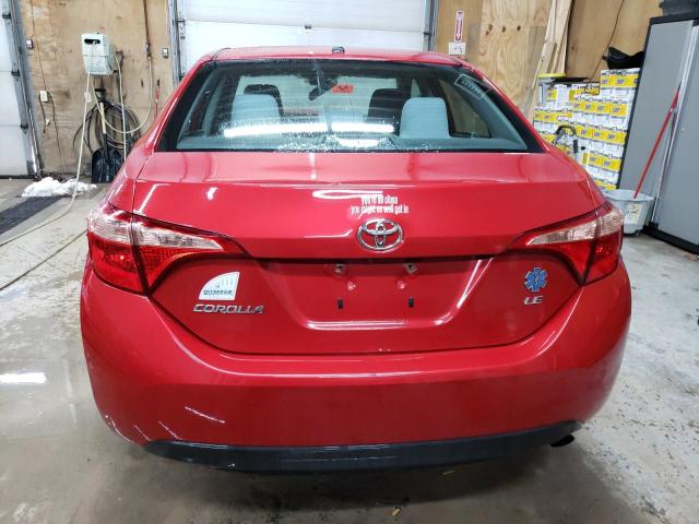 2T1BURHE1HC852313 - 2017 TOYOTA COROLLA L RED photo 6