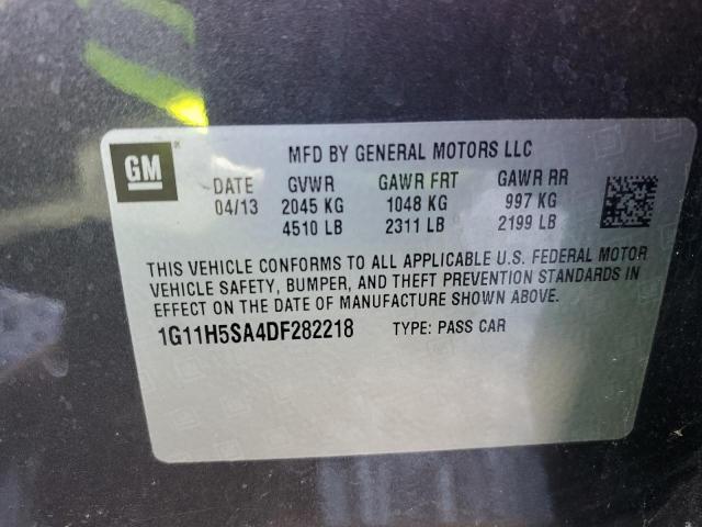 1G11H5SA4DF282218 - 2013 CHEVROLET MALIBU LTZ 石墨色 照片 12