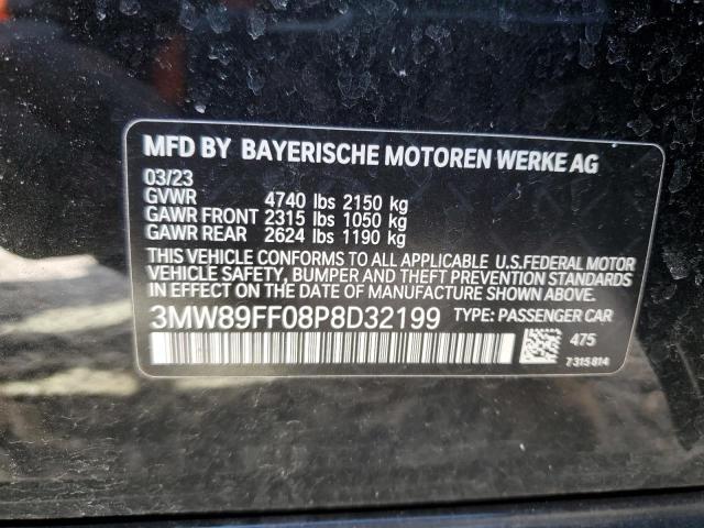 3MW89FF08P8D32199 - 2023 BMW 330XI BLACK photo 12