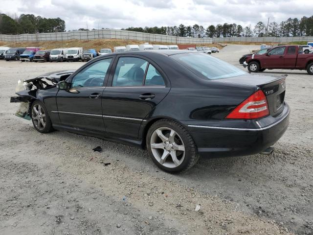 WDBRF52H67E024529 - 2007 MERCEDES-BENZ C 230 BLACK photo 2