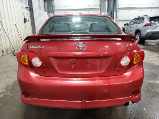 2T1BU4EE1AC429048 - 2010 TOYOTA COROLLA BASE RED photo 6