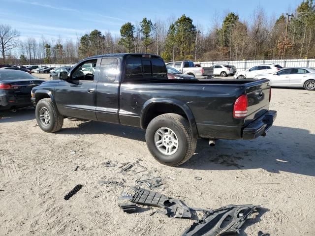 1B7GG22N41S169801 - 2001 DODGE DAKOTA BLACK photo 2