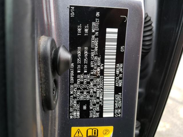 JTJYWRBZ5F2002273 - 2015 LEXUS NX 300H GRAY photo 13