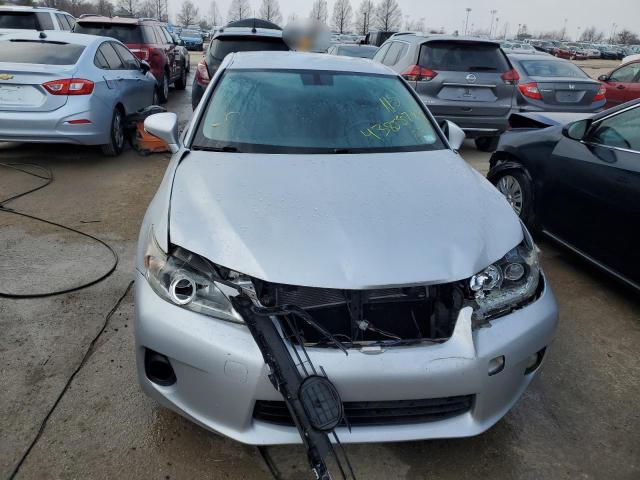 JTHKD5BHXC2075132 - 2012 LEXUS CT 200 SILVER photo 5