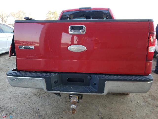 1FTRX12W67FB90470 - 2007 FORD F150 RED photo 6