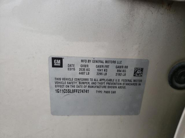 1G11C5SL8FF274741 - 2015 CHEVROLET MALIBU 1LT 米色 照片 12