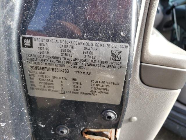 3GNCA13B79S636974 - 2009 CHEVROLET HHR LS 黑色 照片 12