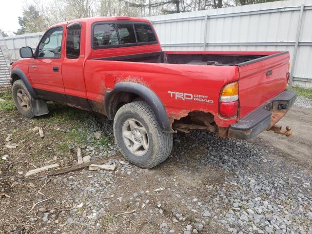 5TEWN72NX2Z035340 - 2002 TOYOTA TACOMA XTRACAB RED photo 3