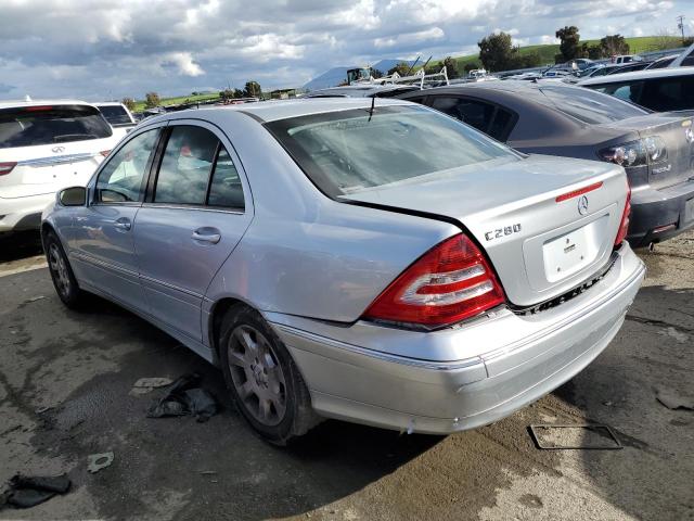 WDBRF54J16A846581 - 2006 MERCEDES-BENZ C 280 SILVER photo 2