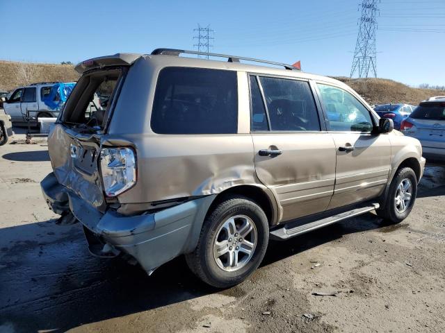 2HKYF18504H516679 - 2004 HONDA PILOT EXL GOLD photo 3