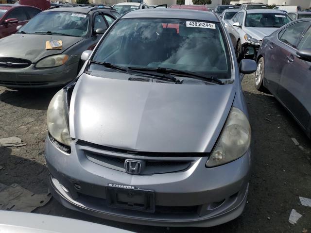 JHMGD38647S030645 - 2007 HONDA FIT S GRAY photo 5