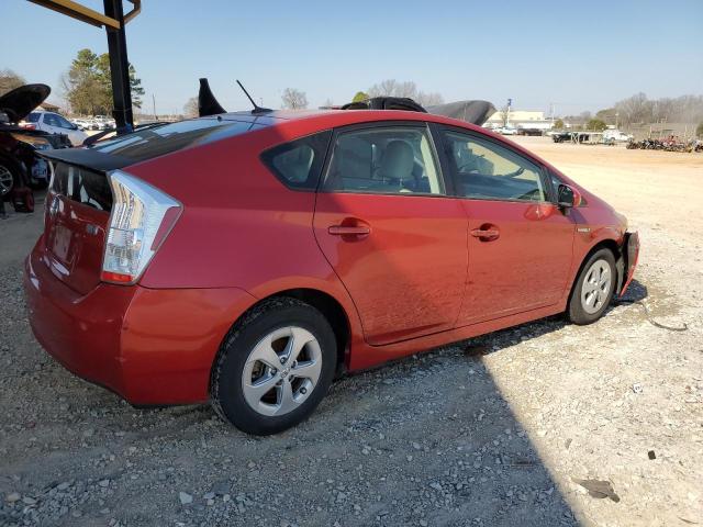 JTDKN3DU3B0265264 - 2011 TOYOTA PRIUS RED photo 3