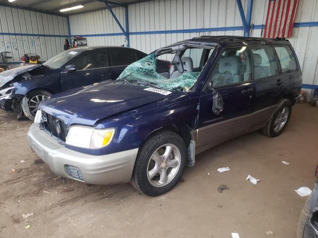 JF1SF65591G739185 - 2001 SUBARU FORESTER S BLUE photo 1