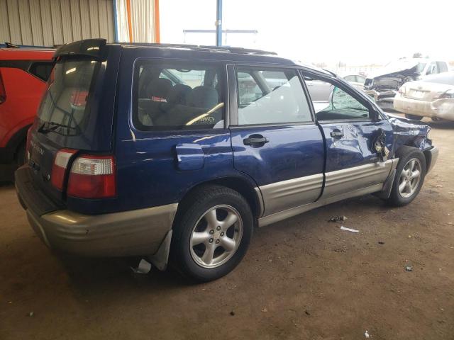 JF1SF65591G739185 - 2001 SUBARU FORESTER S BLUE photo 3