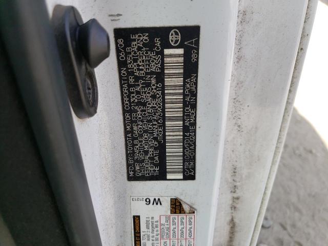 JTKDE167390283416 - 2009 TOYOTA SCION TC 白色 照片 12